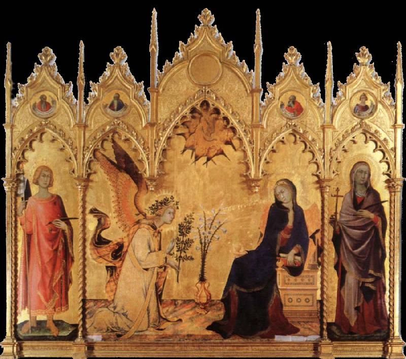 Simone Martini The annunciation with Two Saints Spain oil painting art